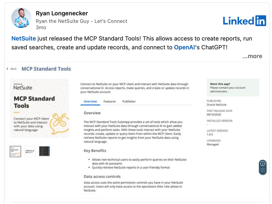 NetSuite's Newsletter - NetSuite AI Connector - Collective Mind Technologies